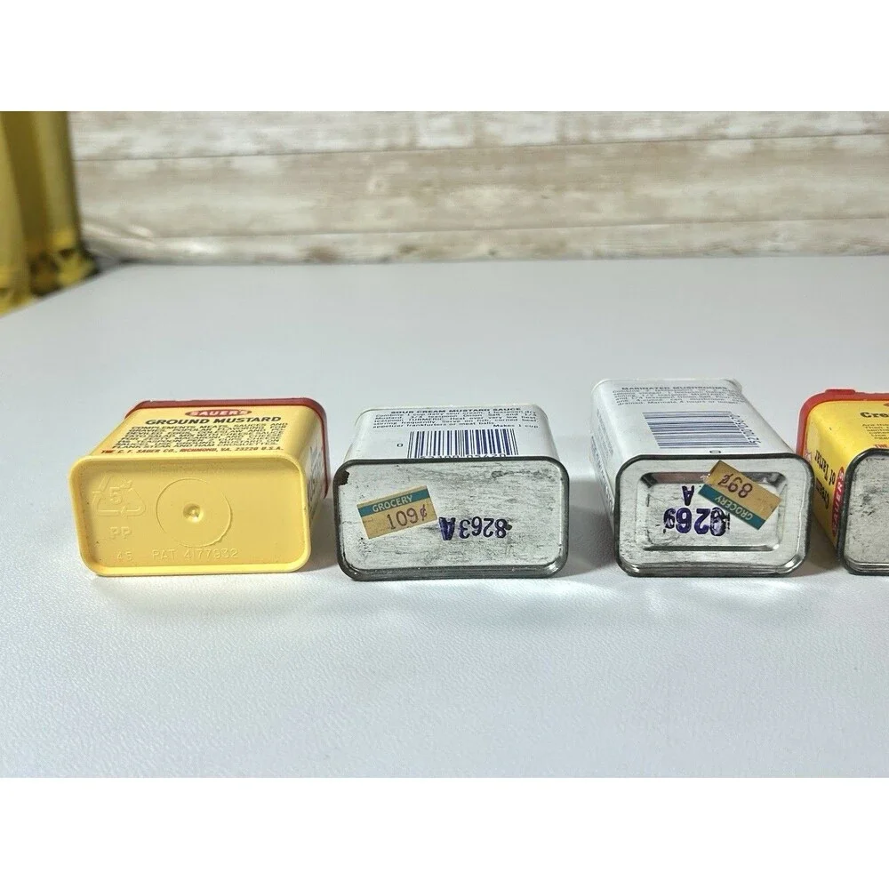 Vintage Lot of 5 Metal Spice Tins McCormick, Sauer’s